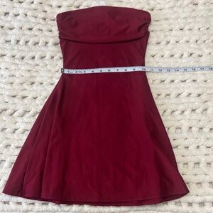 Windsor Strapless Wine Dress